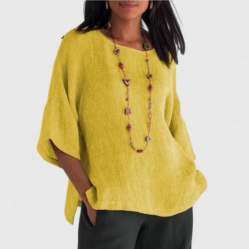 Leonie | Elegante und komfortable Rundhals-Bluse