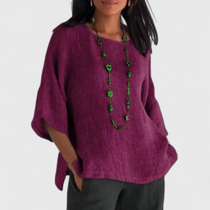 Leonie | Elegante und komfortable Rundhals-Bluse