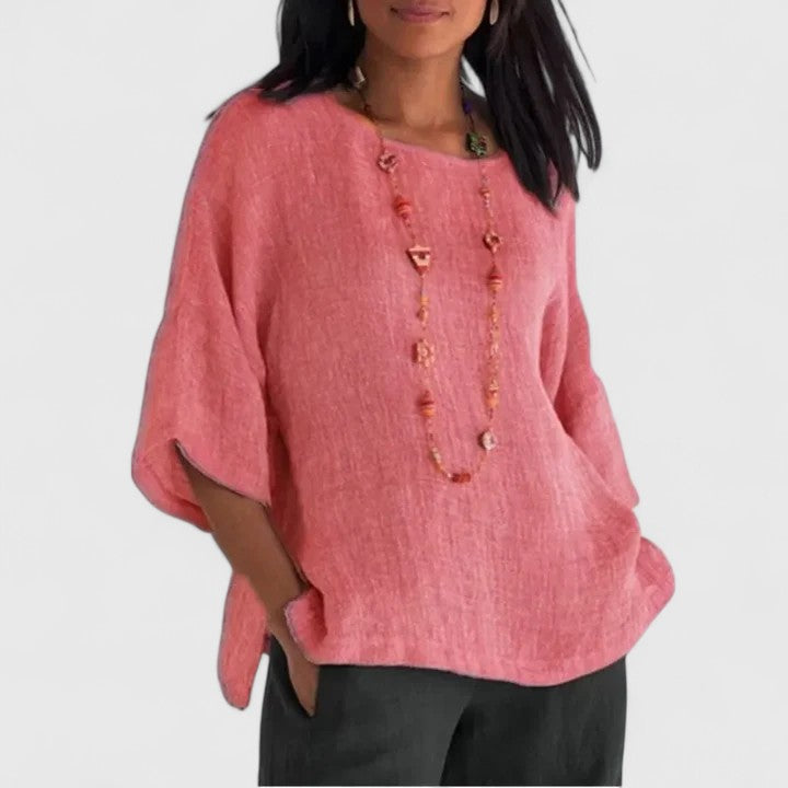 Leonie | Elegante und komfortable Rundhals-Bluse