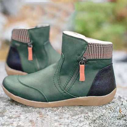 Jessica | Elegante Lederstiefel mit praktischem seitlichem Reißverschluss