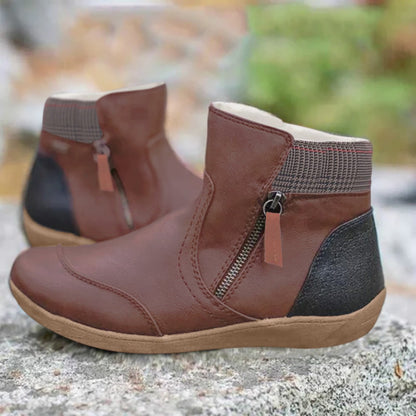 Jessica | Elegante Lederstiefel mit praktischem seitlichem Reißverschluss