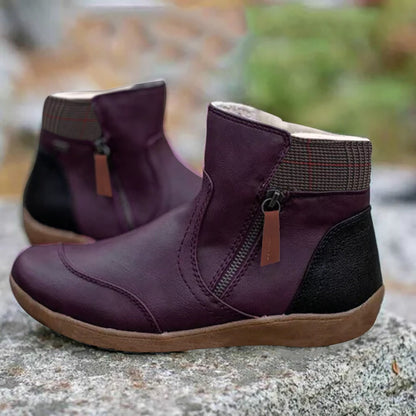 Jessica | Elegante Lederstiefel mit praktischem seitlichem Reißverschluss