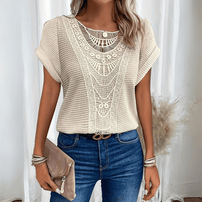 Luviaren™ | Boho-Chic Ibiza Top mit Rundhals