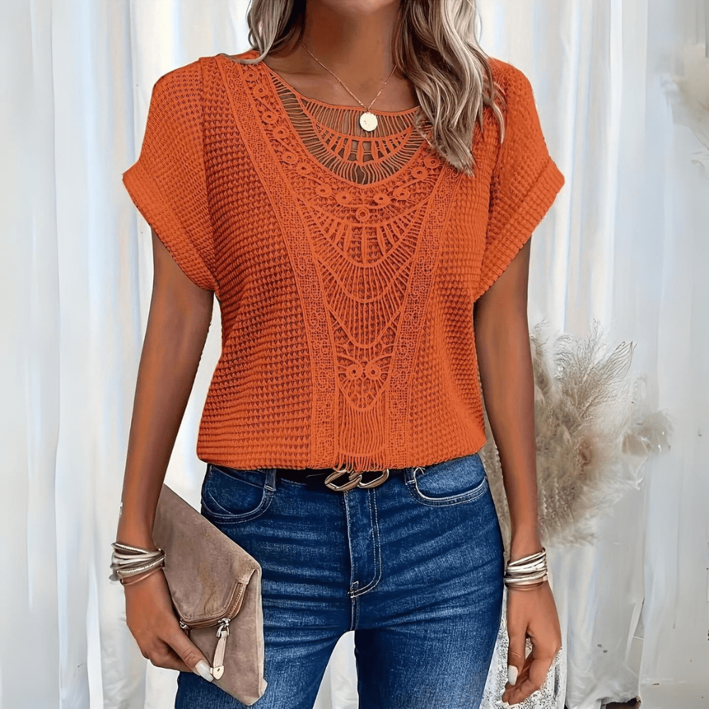 Luviaren™ | Boho-Chic Ibiza Top mit Rundhals