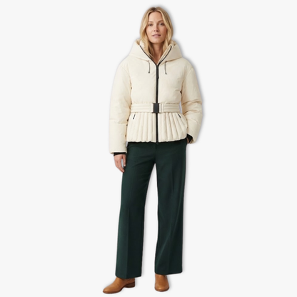 Claudia | Taillierte Damen-Peplum-Skijacke – Stilvoll und warm