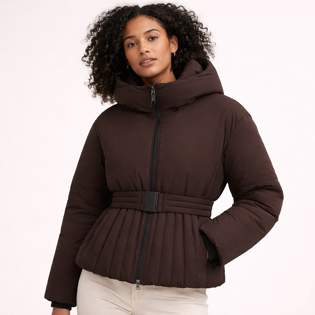 Claudia | Taillierte Damen-Peplum-Skijacke – Stilvoll und warm