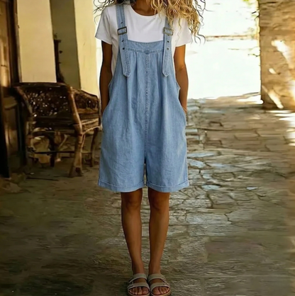 Leni | Vintage-Jeanslatzhose mit entspannter Passform