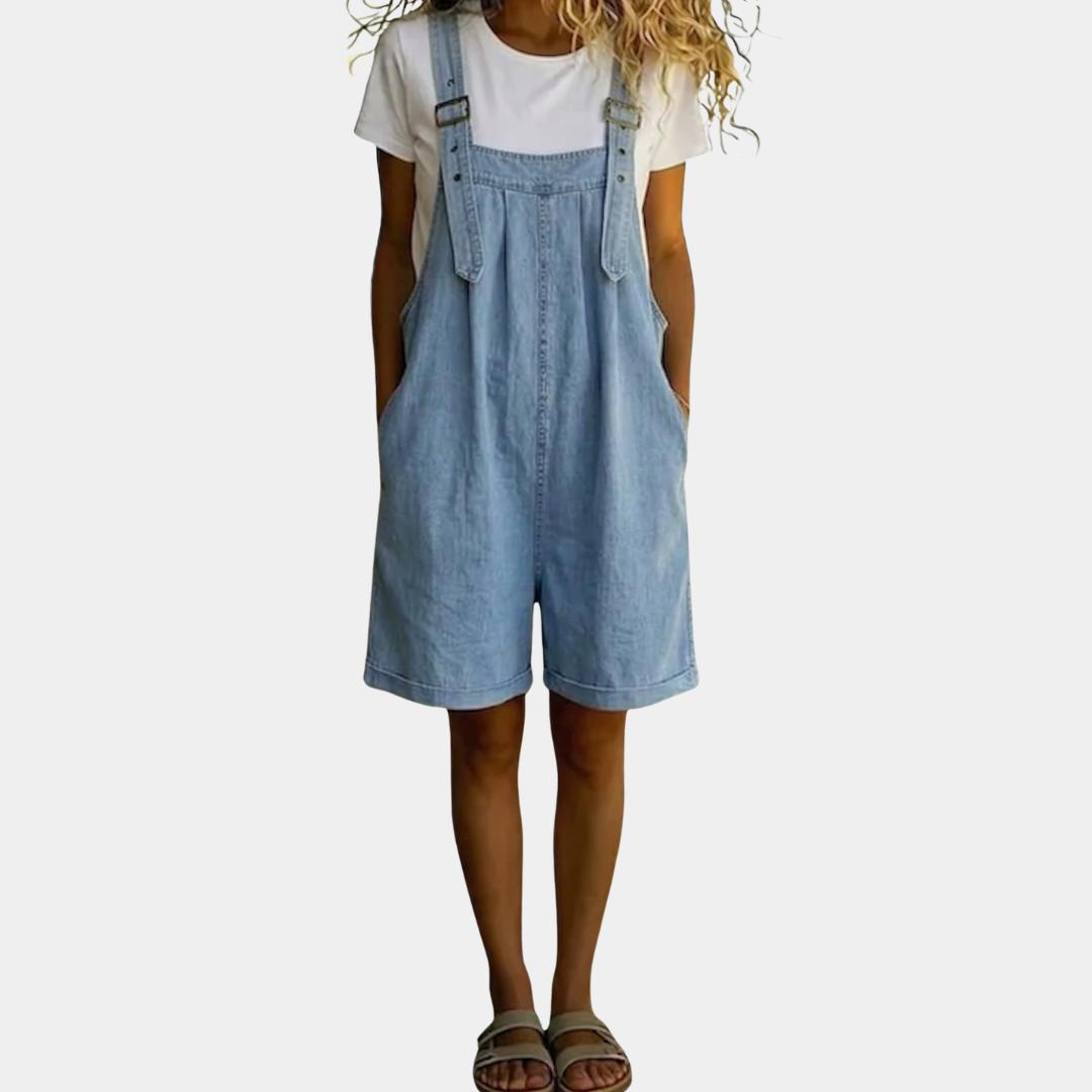 Leni | Vintage-Jeanslatzhose mit entspannter Passform