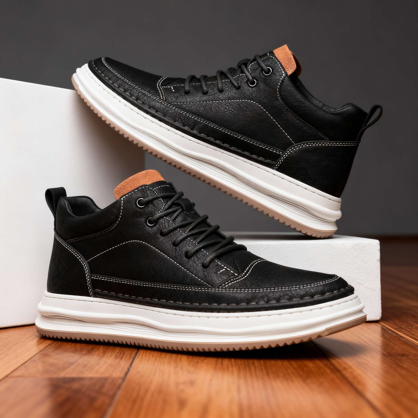 Finn | Stilvolle und rutschfeste Leder-Sneaker