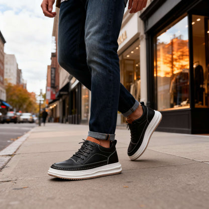 Finn | Stilvolle und rutschfeste Leder-Sneaker