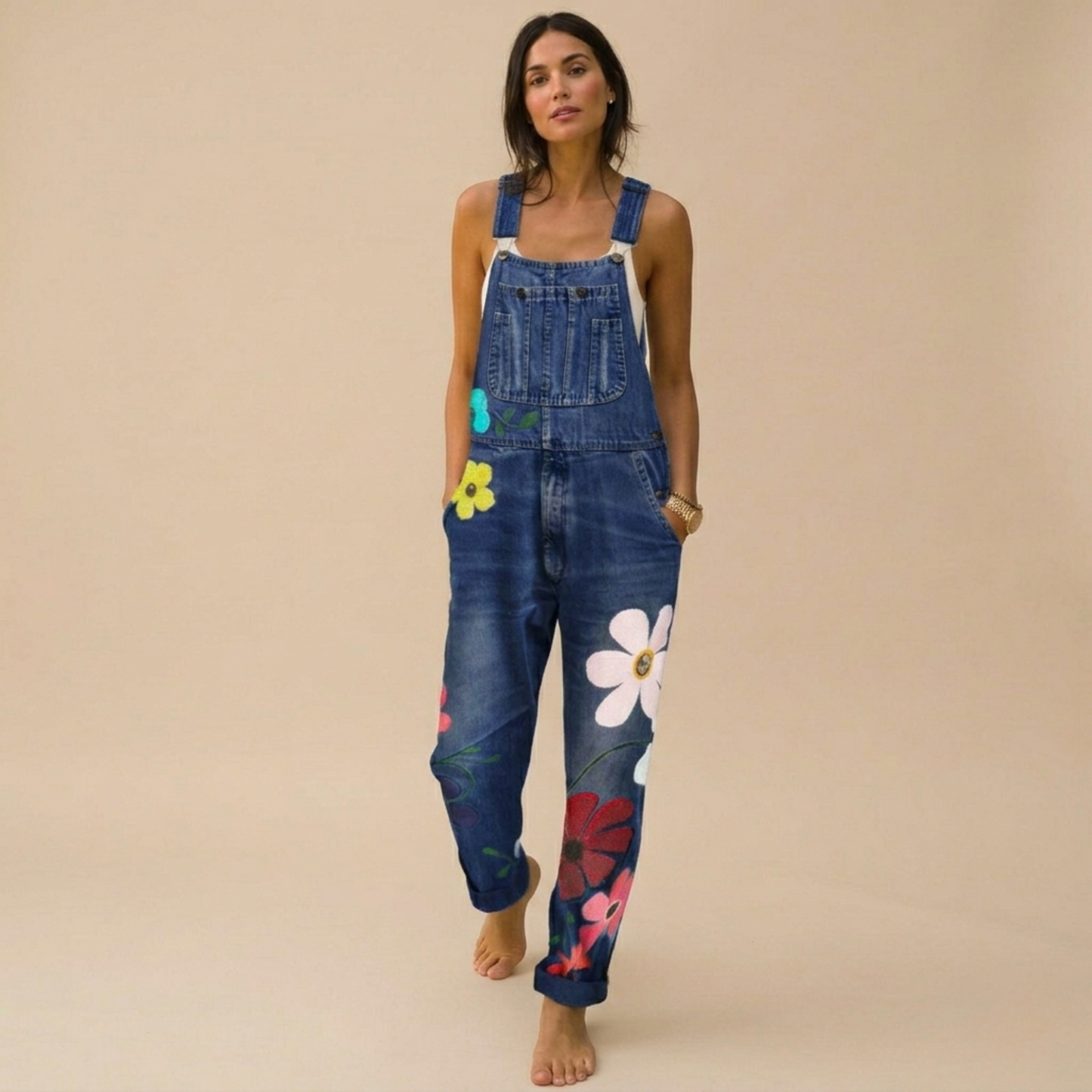 Hannah | Eleganter und stilvoller Jeans-Overall
