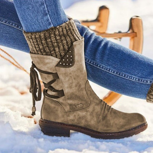 Léonie | Elegante Knöchelhohe Damenstiefel aus Leder mit Komfortsohle