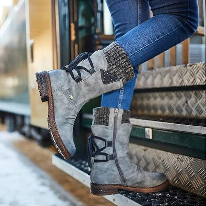 Léonie | Elegante Knöchelhohe Damenstiefel aus Leder mit Komfortsohle