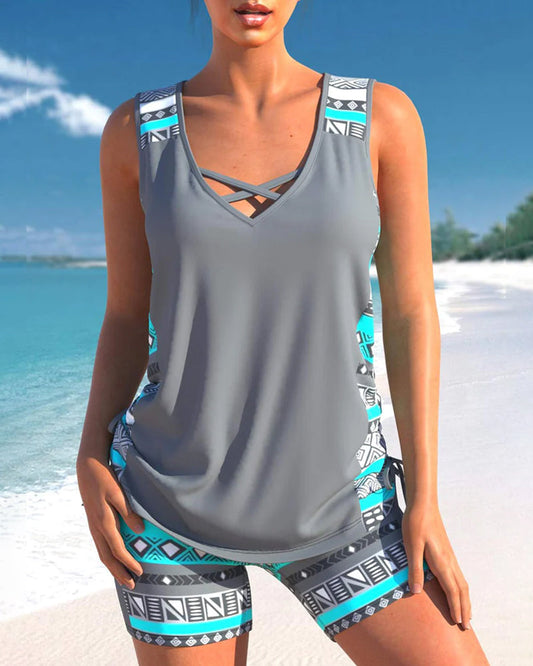 Celestine | Elegantes Tankini-Set mit modernem Muster