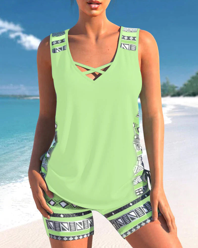 Celestine | Elegantes Tankini-Set mit modernem Muster