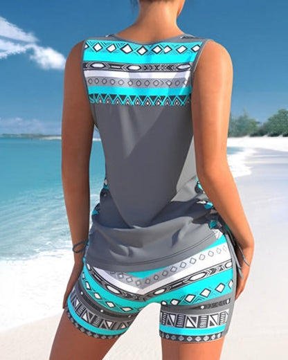 Celestine | Elegantes Tankini-Set mit modernem Muster