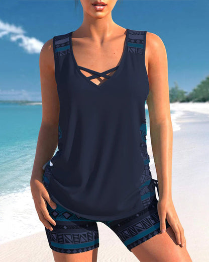 Celestine | Elegantes Tankini-Set mit modernem Muster