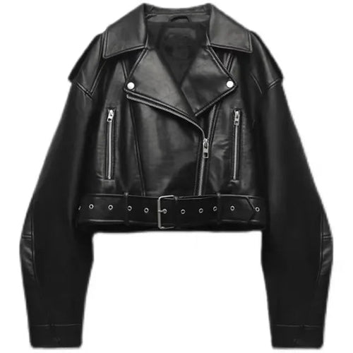Lena | Moderne Damen Bikerjacke mit Gürtel