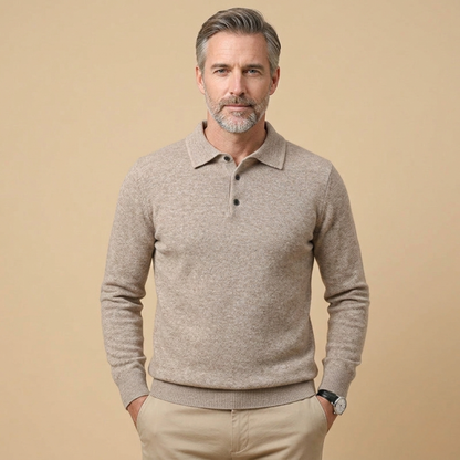 Kevin | Elegantes und bequemes Langarm Poloshirt