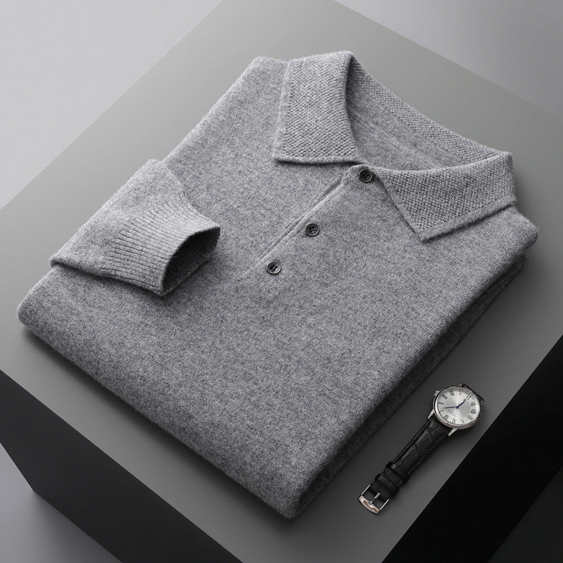 Kevin | Elegantes und bequemes Langarm Poloshirt