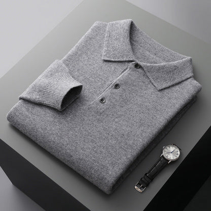 Kevin | Elegantes und bequemes Langarm Poloshirt
