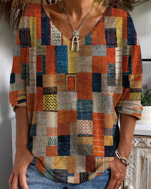Clara | Elegante Patchwork-Bluse für Damen