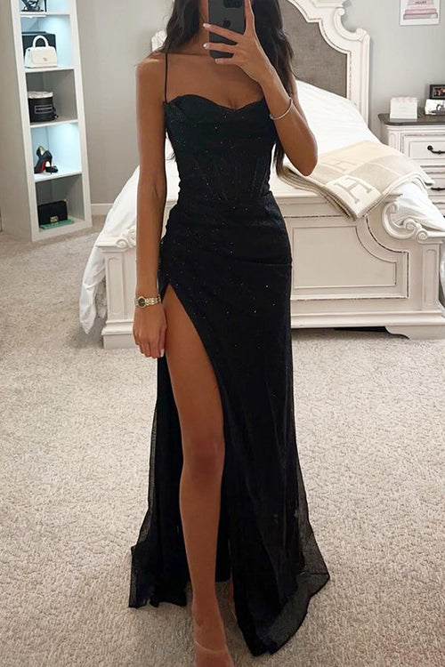 Amelie | Glamouröses Pailletten-Maxikleid für besondere Anlässe