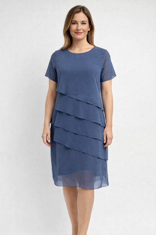 Isabella | Elegantes Festkleid mit asymmetrischer Overlay-Optik