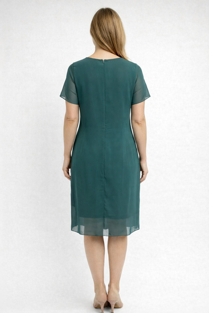 Isabella | Elegantes Festkleid mit asymmetrischer Overlay-Optik