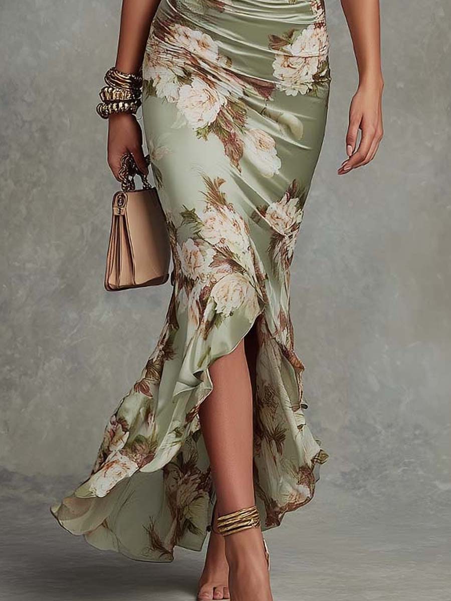 Greta | Romantisches florales Wickel-Maxikleid für stilvolle Auftritte