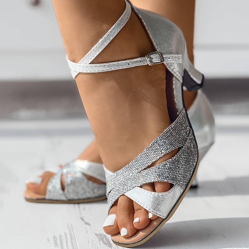 Isabella | Elegante High Heels mit Pailletten für besondere Anlässe