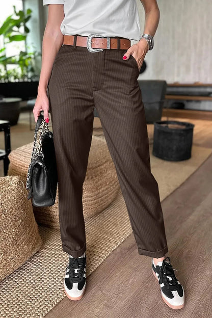 Anna | Elegante High-Waist Damenhose mit geradem Schnitt