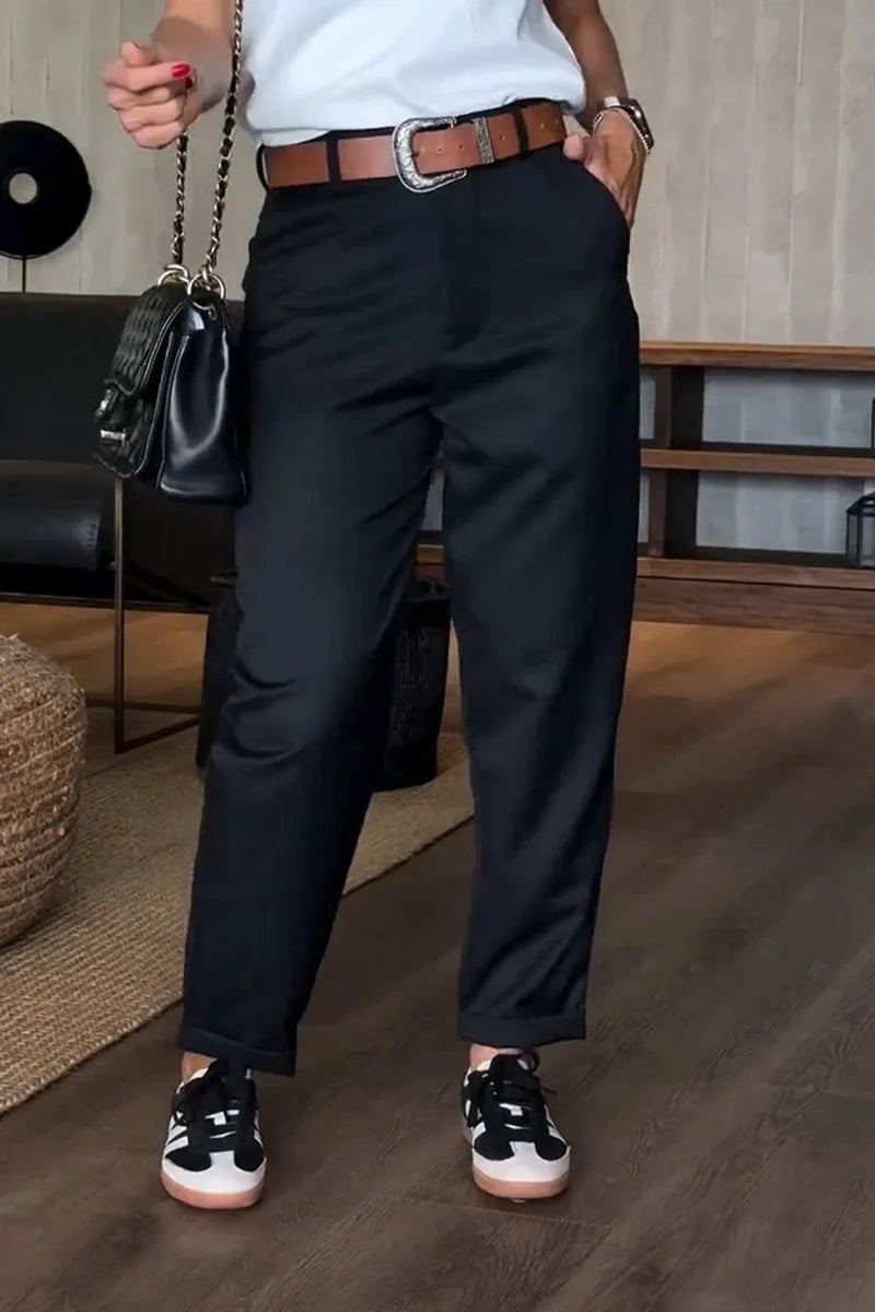 Anna | Elegante High-Waist Damenhose mit geradem Schnitt