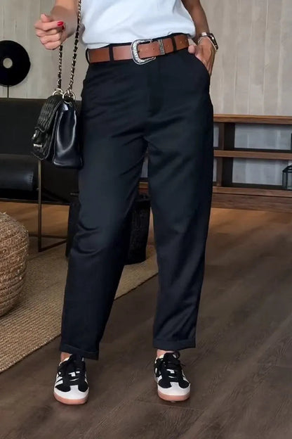 Anna | Elegante High-Waist Damenhose mit geradem Schnitt
