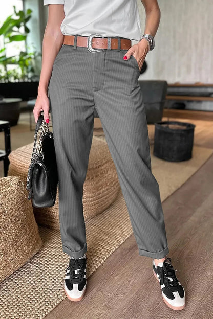 Anna | Elegante High-Waist Damenhose mit geradem Schnitt