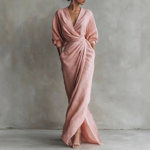 Lina | Elegantes Wickel-Maxikleid für formelle Anlässe