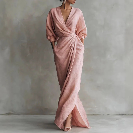 Lina | Elegantes Wickel-Maxikleid für formelle Anlässe
