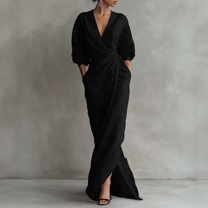 Lina | Elegantes Wickel-Maxikleid für formelle Anlässe
