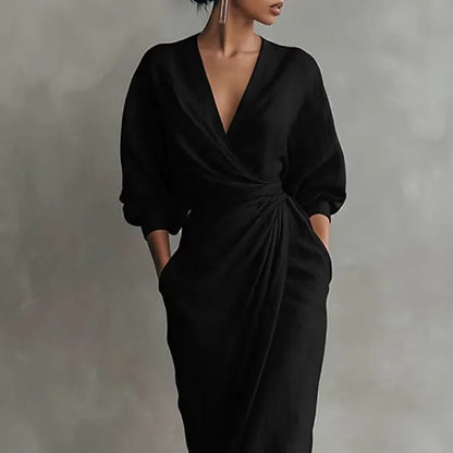 Lina | Elegantes Wickel-Maxikleid für formelle Anlässe