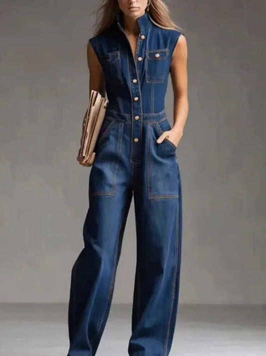 Leni | Bequemer & Stilvoller Damen Jeans-Jumpsuit
