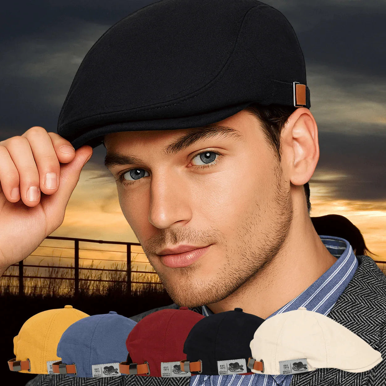Maximilian | Klassische Herren Schiebermütze im zeitlosen Design