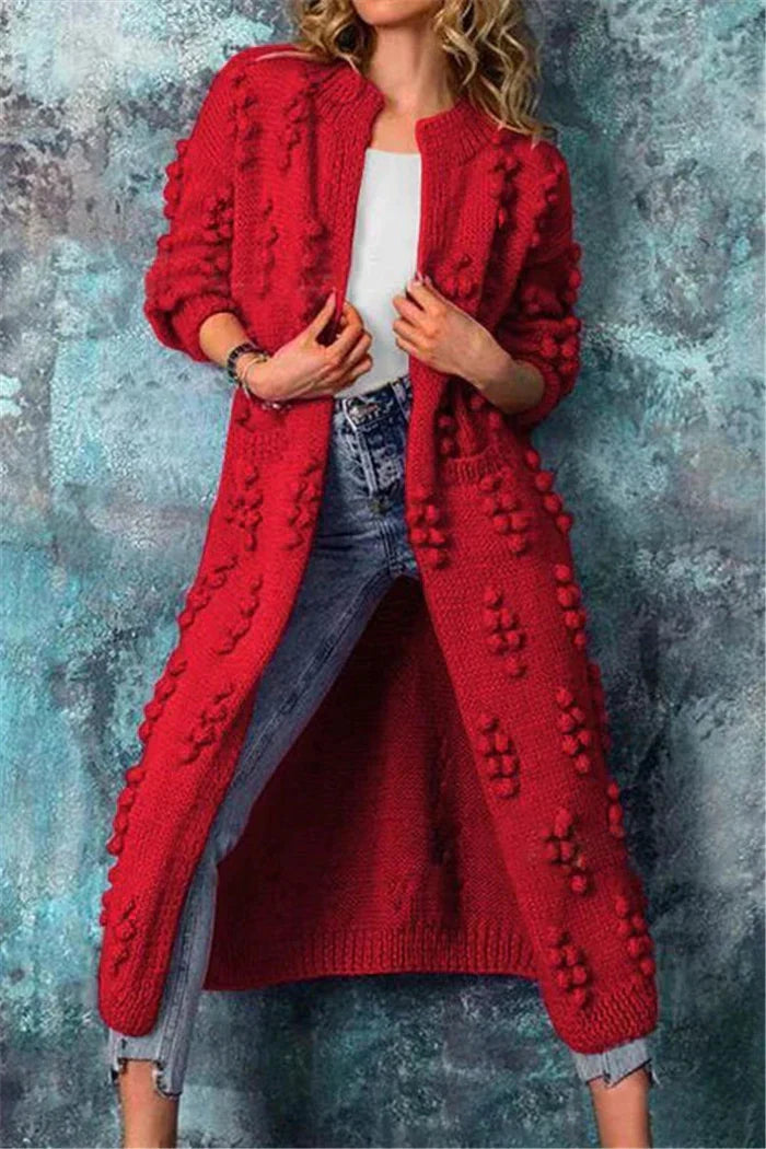 Jessika | Stilvolle lange Damen-Strickjacke