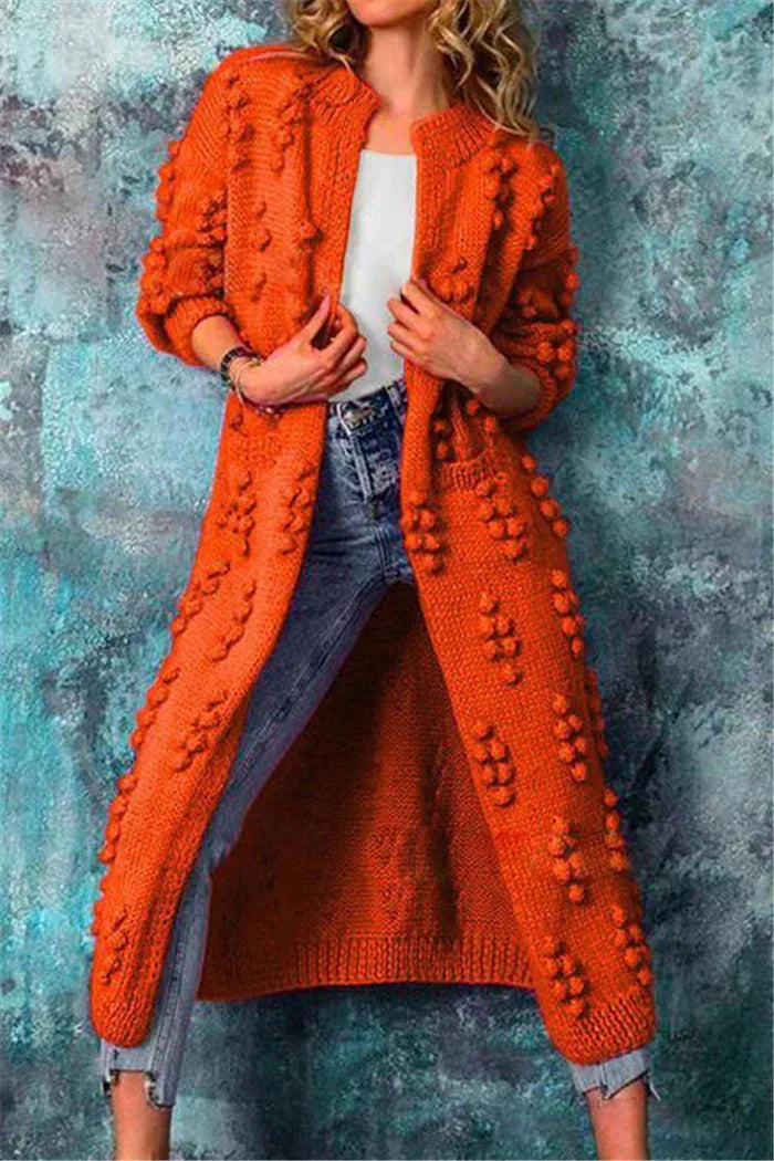 Jessika | Stilvolle lange Damen-Strickjacke
