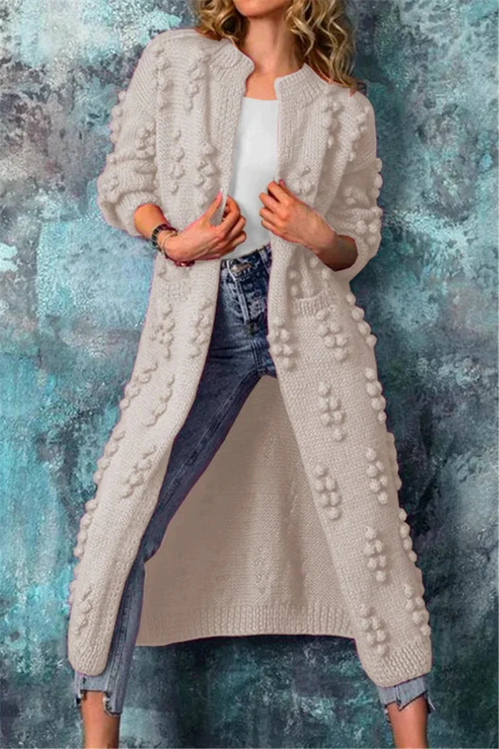 Jessika | Stilvolle lange Damen-Strickjacke