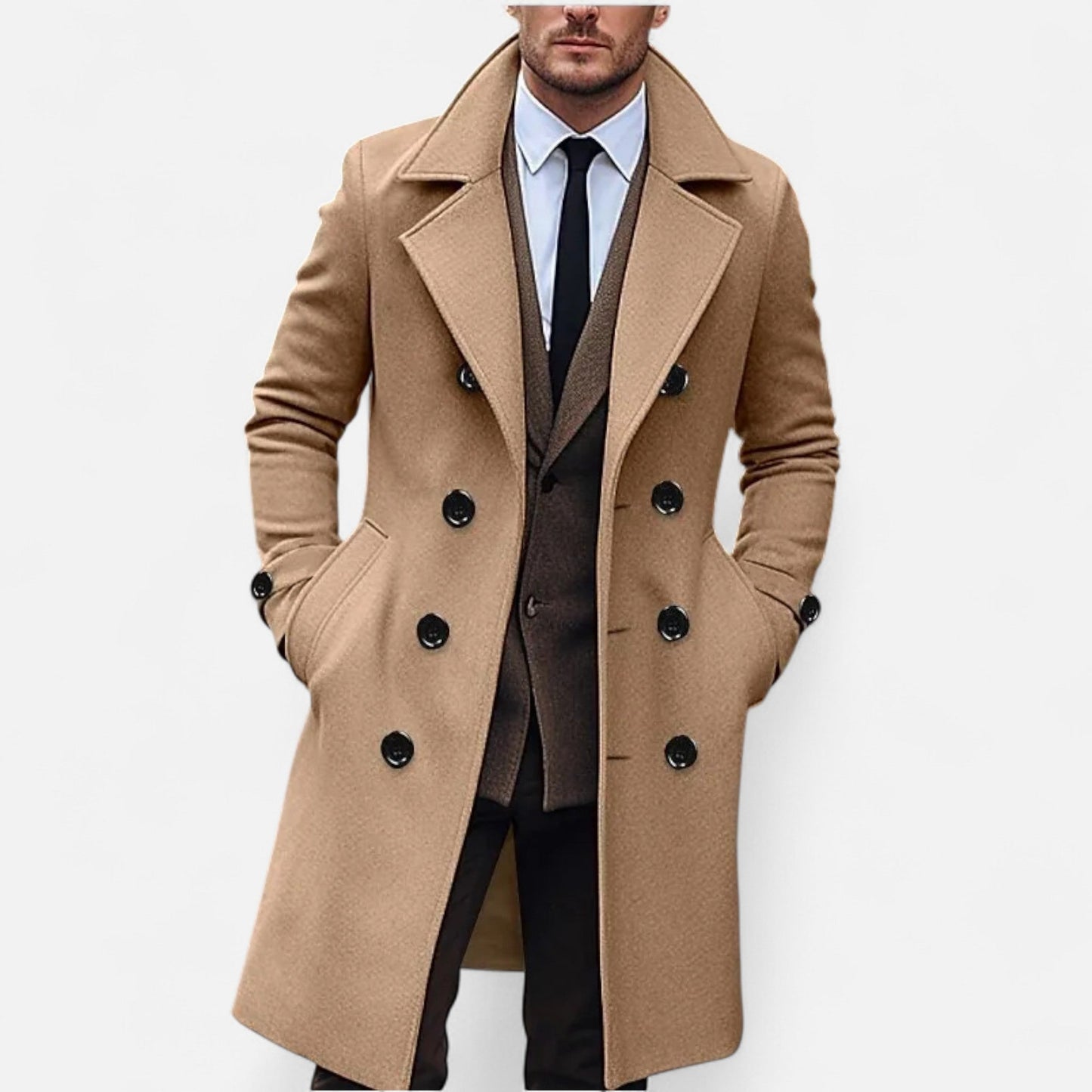 Maximilian | Eleganter und warmer langer Herrenmantel