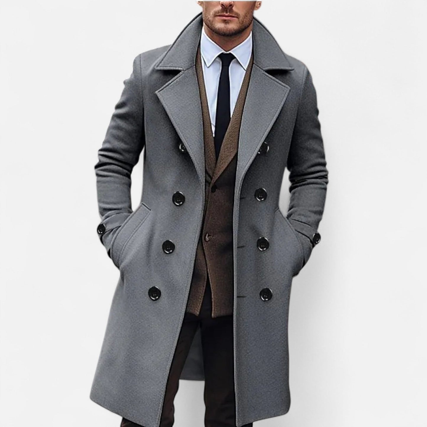 Maximilian | Eleganter und warmer langer Herrenmantel