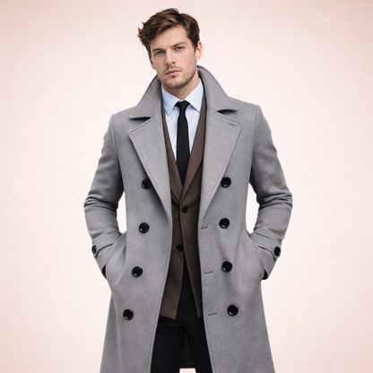 Maximilian | Eleganter und warmer langer Herrenmantel