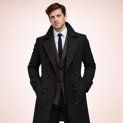 Maximilian | Eleganter und warmer langer Herrenmantel