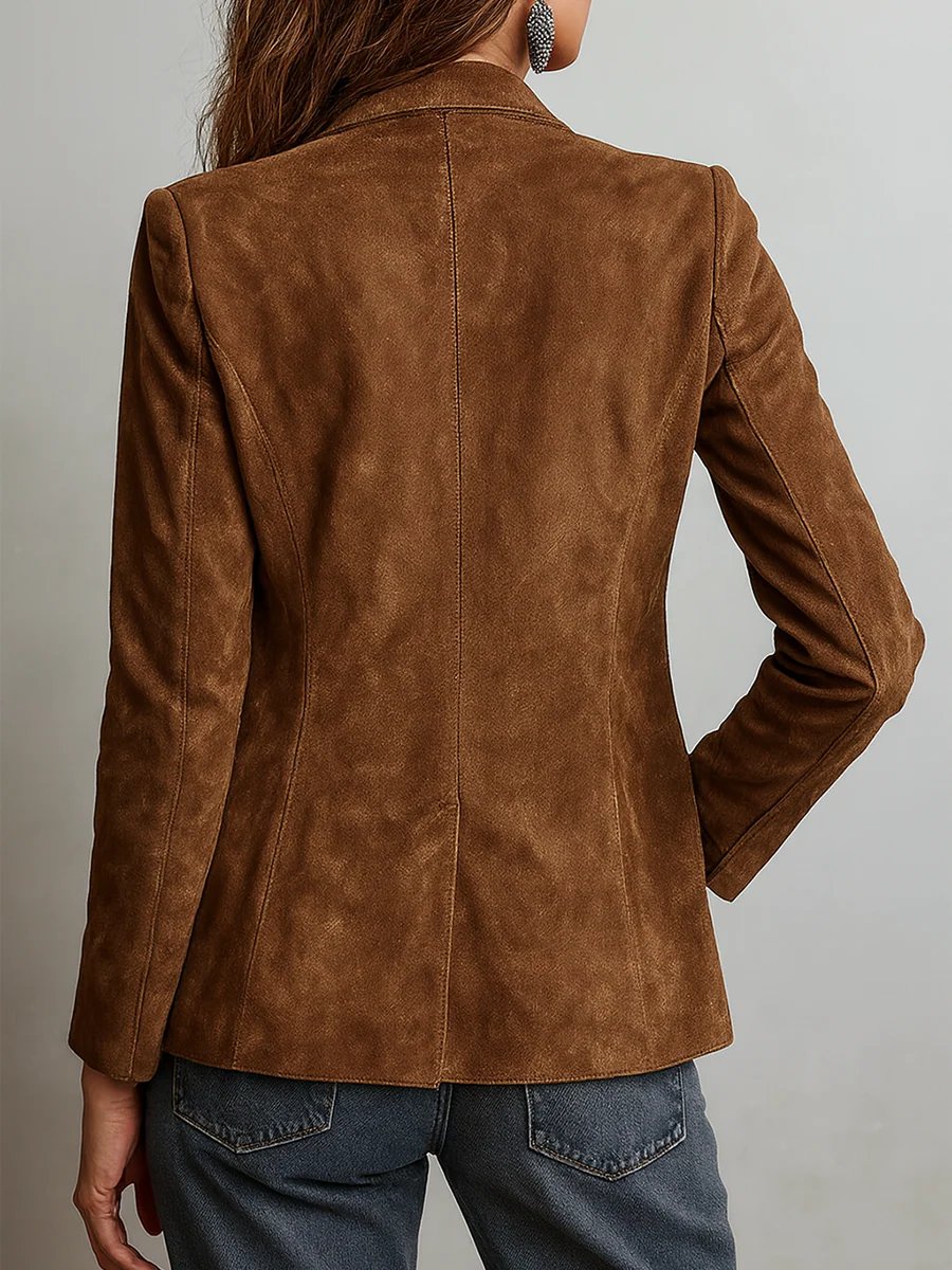 Laura | Eleganter und taillierter Damenblazer aus Wildlederimitat