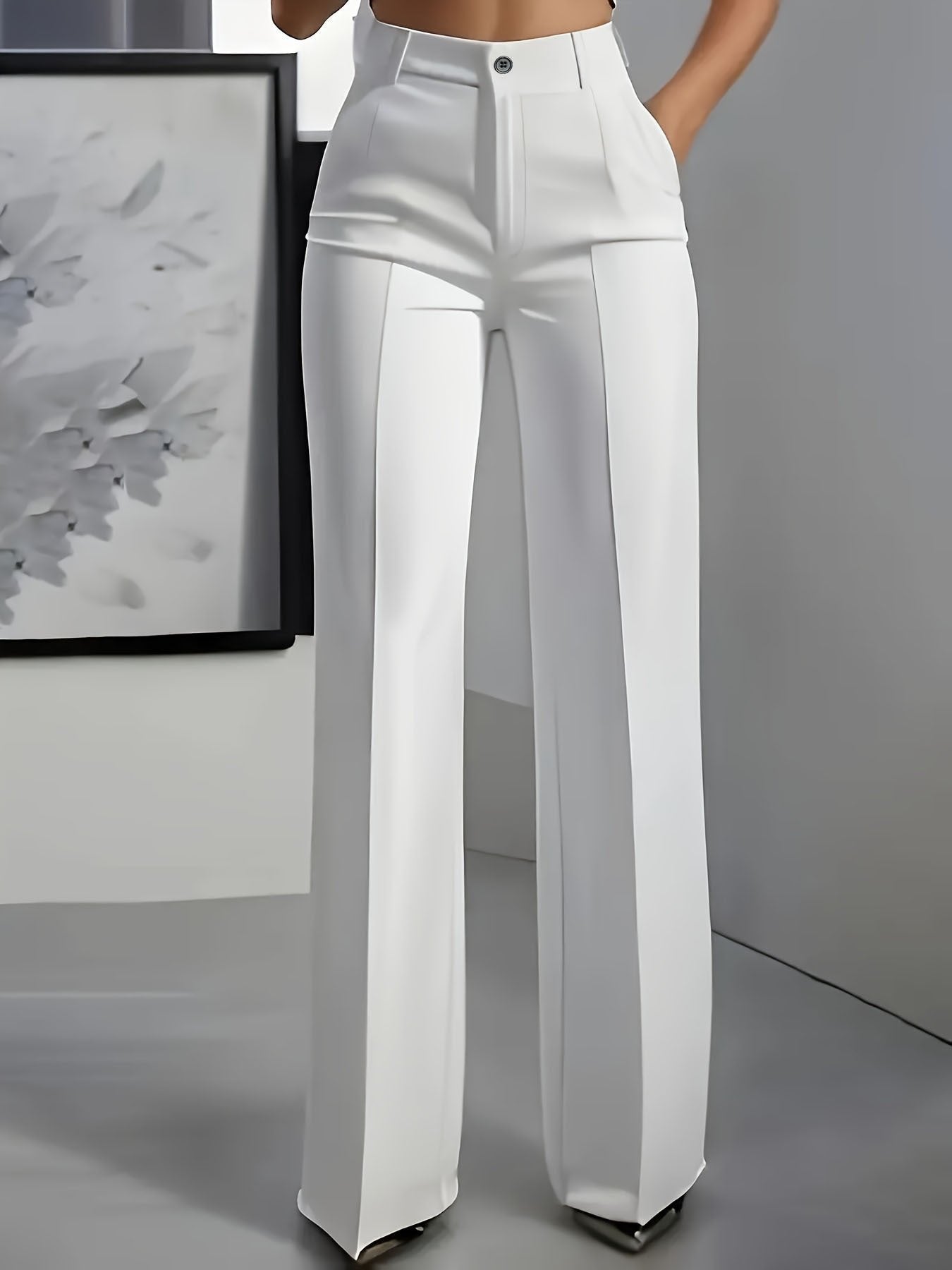 Anna | Elegante High-Waist-Damenhose mit weitem Bein